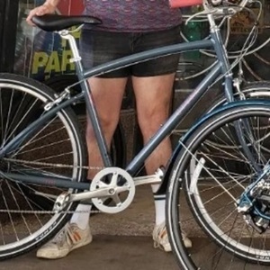 Civia Silver, gray or bare metal and Red