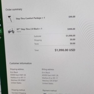 2022 Lectric eBikes 2.0 Step Thru Black