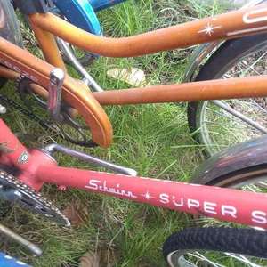 1971 Schwinn Super Sport Pink, Orange, and Red