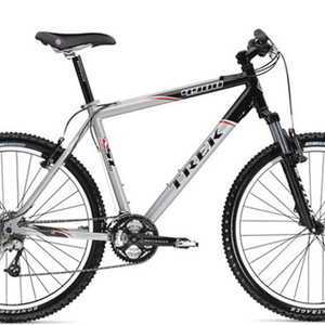 2004 Trek 4900 Silver, gray or bare metal and Black