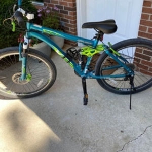 Kent 6061 four bar linkage suspension frame Blue and Green