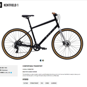 2021 Marin Bikes Kentfield Series 1 City + Sport, 6061... Black