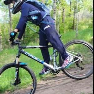 Trek Fuel 90 Black, Blue, and White