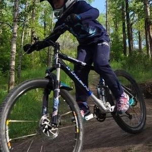 Trek Fuel 90 Black, Blue, and White