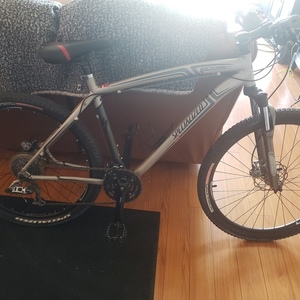 2020 Specialized Hardrock Silver, gray or bare metal and Black