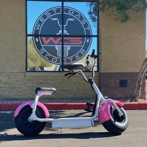 2022 West Coast Scooter Huntington e-scooter Pink and White
