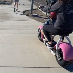 2022 West Coast Scooter Huntington e-scooter Pink and White