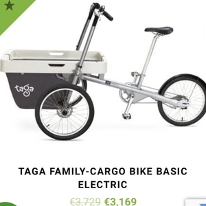 2022 Taga Taga electric tricycle front storage ... cargo bike (front storage) White