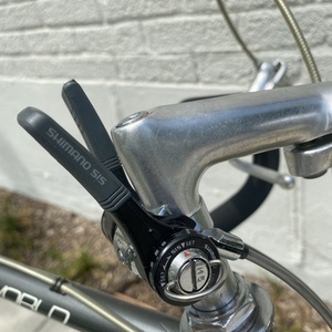 1985 Schwinn World Silver, gray or bare metal