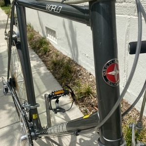 1985 Schwinn World Silver, gray or bare metal