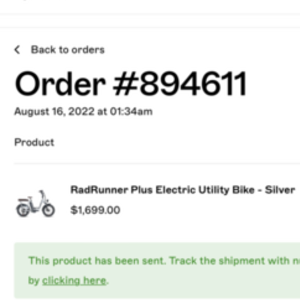 2022 Rad Power Bikes RadRunner Plus Electric Utility Bike Silver, gray or bare metal