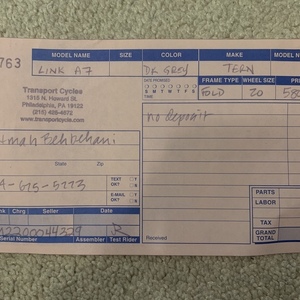 2021 Tern Link A7 Silver, gray or bare metal