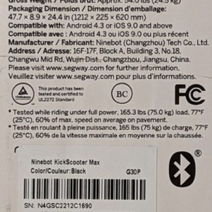 2022 Ninebot Ninebot KickScooter Max e-scooter Black