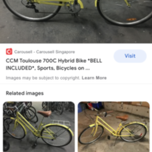 CCM Toulouse 700C hybrid bike Yellow or Gold