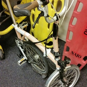 2016 Brompton Bicycle Stickers tape or other cover-up, Black, and White