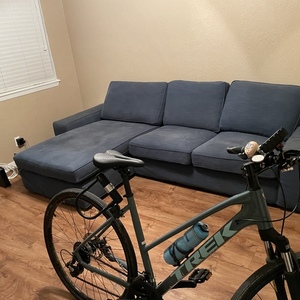 2021 Trek Dual Sport 1 WSD Battleship color Silver, gray or bare metal and Teal