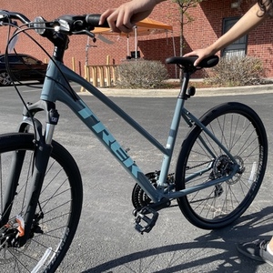 2021 Trek Dual Sport 1 WSD Battleship color Silver, gray or bare metal and Teal