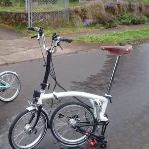 2016 Brompton Bicycle Stickers tape or other cover-up, Black, and White