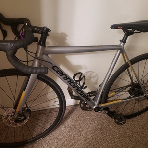 2019 Cannondale Caad12 Silver, gray or bare metal and Yellow or Gold
