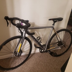 2019 Cannondale Caad12 Silver, gray or bare metal and Yellow or Gold