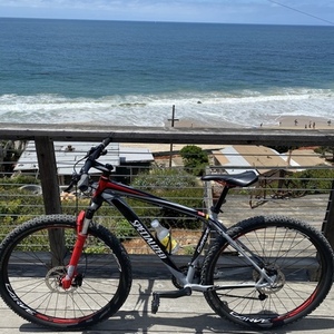 2012 Specialized Carve Comp 29 Red, Silver, gray or bare metal, and Black