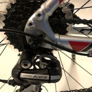 2019 Giant Talon 3 Silver, gray or bare metal, Black, and Red