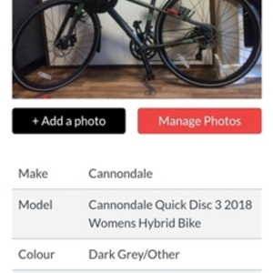 2018 Cannondale MC 01886 Silver, gray or bare metal