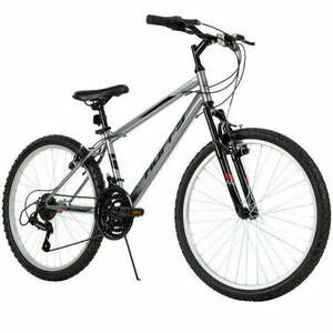 2022 Huffy Rock Creek 18 speed mountain bike Silver, gray or bare metal and Black