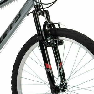 2022 Huffy Rock Creek 18 speed mountain bike Silver, gray or bare metal and Black