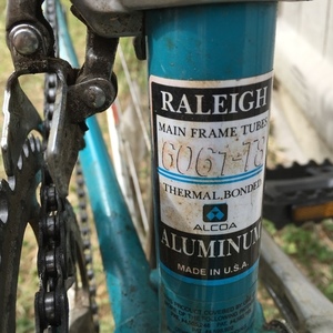1987 Raleigh Technium Tri-Lite Teal, Yellow or Gold, and Silver or Gray