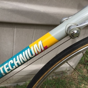 1987 Raleigh Technium Tri-Lite Teal, Yellow or Gold, and Silver or Gray