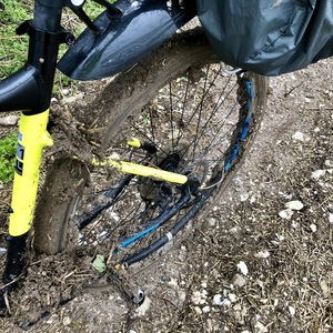 2017 Giant Fathom 29 1 Black, Blue, and Yellow or Gold