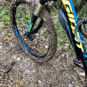 2017 Giant Fathom 29 1 Black, Blue, and Yellow or Gold