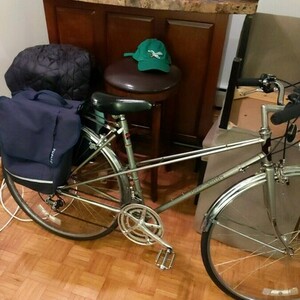 1985 Panasonic woman touring Silver, gray or bare metal