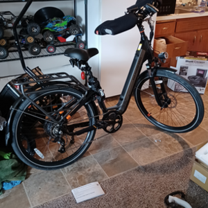 2021 Rad Power Bikes Radcity 5 Plus step-through Black and Silver, gray or bare metal