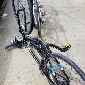 Raleigh Black, Blue, and White