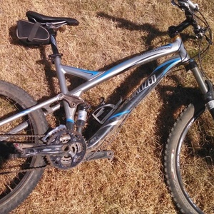2008 Specialized Stumpjumper Comp Silver or Gray, Black, and Blue