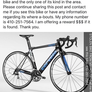2015 Cervélo S2 Black and Blue