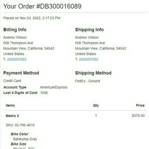 2022 Diamondback Metric 2 Silver, gray or bare metal