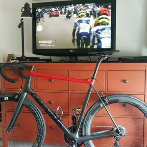 2015 Cervélo R5 Silver, gray or bare metal and Red