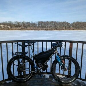 2013 Salsa Mukluk Silver, gray or bare metal