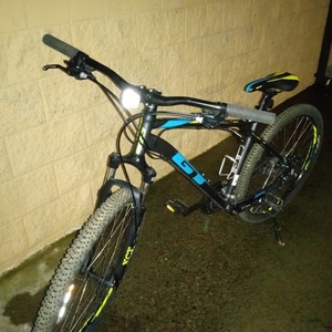 2022 GT Bicycles Aggressor pro Silver, gray or bare metal, Blue, and Green