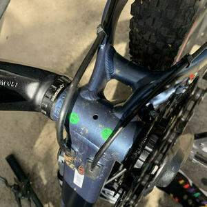 2019 Giant Blue, Orange, and Stickers tape or other cover-up