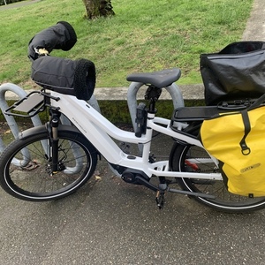 2022 Reiss and Muller multicharger mixte vario white cargo bike (rear storage) White