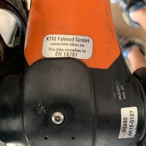 2017 KTM R5950 Orange and Black