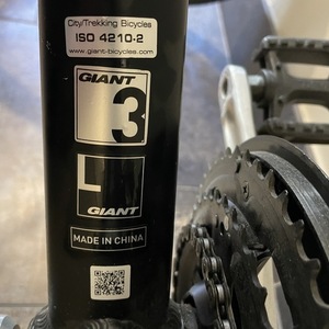 2016 Giant Escape 3 Black and Silver, gray or bare metal