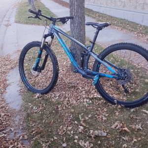 2018 Marin Bikes Hawk Hill Silver, gray or bare metal and Blue