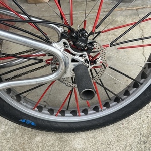 2021 SE Bikes Fat Quad Silver, gray or bare metal, Black, and Red