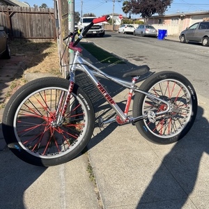 2021 SE Bikes Fat Quad Silver, gray or bare metal, Black, and Red