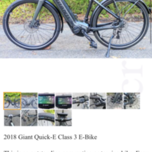 2018 Giant Quick-E Green and Black